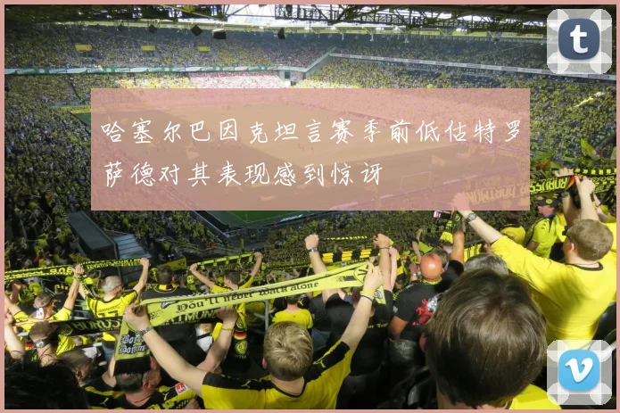 哈塞尔巴因克坦言赛季前低估特罗萨德对其表现感到惊讶